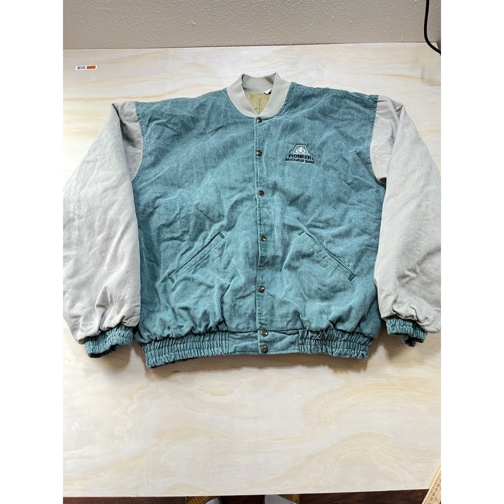 Pioneer Jackets Mens green tan Sleeve Bomber Style Snap Button Lined 3X